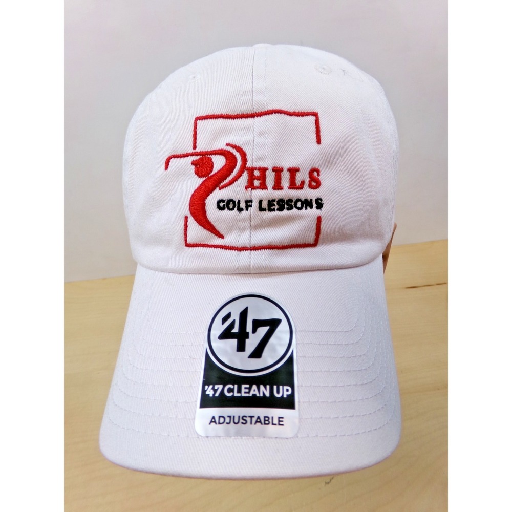 '47 Brand Cap‎ Hat White Phils Golf Lessons Adjustable Strap Phil Carbone New